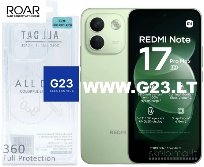 2245 Roar Jelly dėklai Xiaomi Redmi Note 17 Pro Max 5G WWW.G23.LT