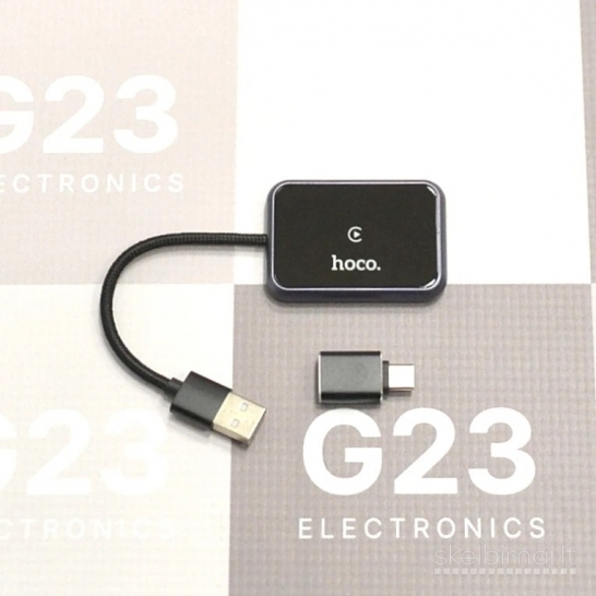 2246 Belaidis CarPlay adapteris Hoco HU1 USB-A USB-C WWW.G23.LT