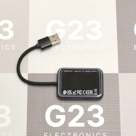 2246 Belaidis CarPlay adapteris Hoco HU1 USB-A USB-C WWW.G23.LT