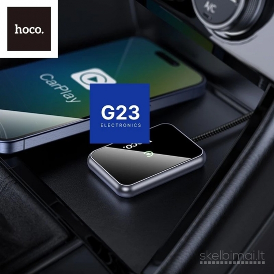 2246 Belaidis CarPlay adapteris Hoco HU1 USB-A USB-C WWW.G23.LT