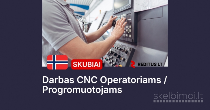 CNC Operatoriai / Programuotojai – darbas Norvegijoje (2113)