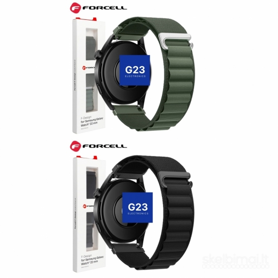 2249 Medžiaginis dirželis 22mm Samsung Watch Forcell FS05 WWW.G23.LT