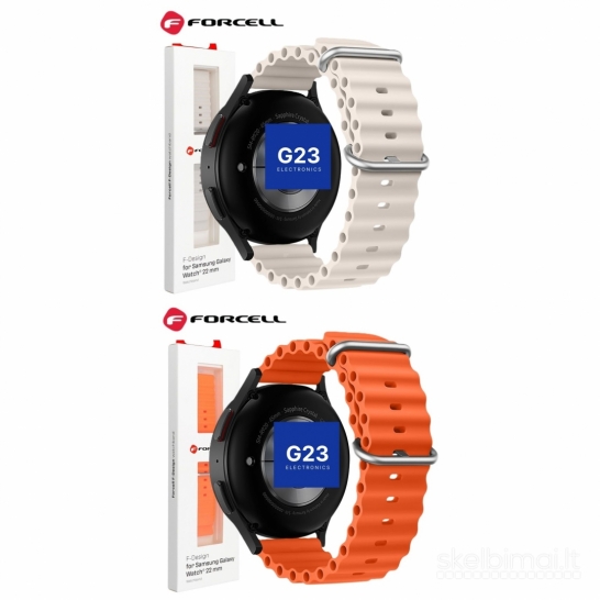 2250 Silikoninis dirželis 22mm Samsung Watch Forcell FS01 WWW.G23.LT