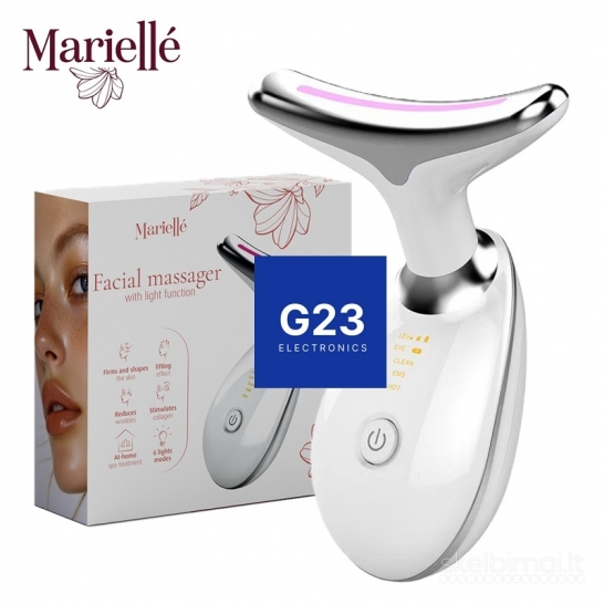 2252 Veido masažuoklis Marielle MMTL su EMS ir LED baltas WWW.G23.LT