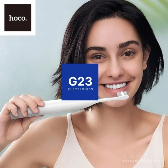 2254 Elektrinis dantų šepetėlis Hoco HP60 baltas WWW.G23.LT