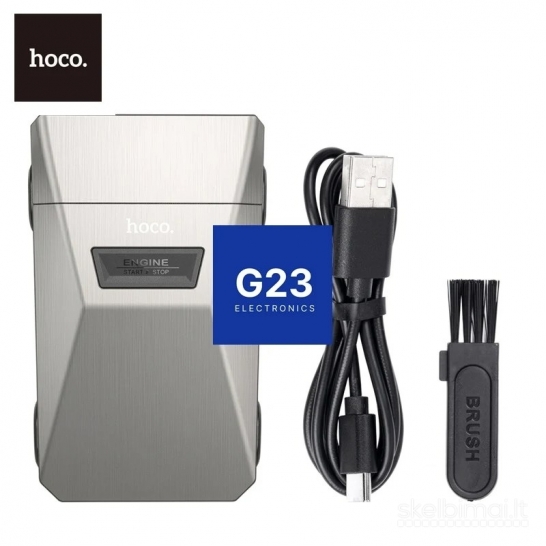 2259 Elektrinis skustuvas Hoco HP31 sidabrinis WWW.G23.LT