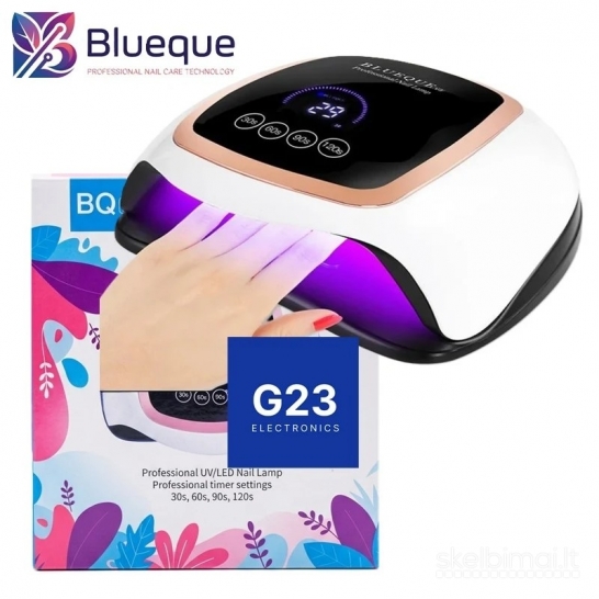 2261 UV LED nagų lempa Blueque V3 168 W WWW.G23.LT