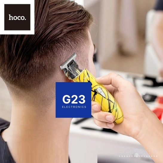2263 Plaukų kirpimo mašinėlė Hoco DAR17 geltona WWW.G23.LT