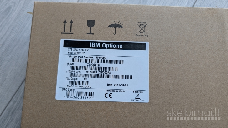 Naujas IBM 2TB SAS Serverio Kietasis Diskas 3.5" (90Y9000)