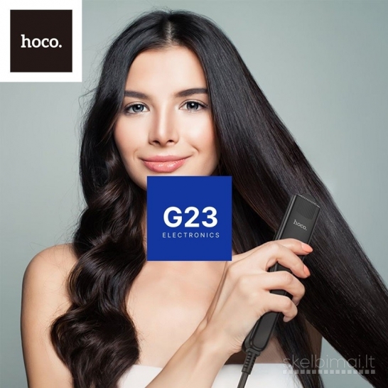 2286 Plaukų tiesinimo žnyplės Hoco DAR36 juodos WWW.G23.LT