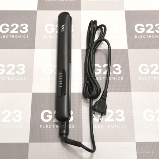 2287 Plaukų tiesinimo ir garbanojimo žnyplės Hoco HP40 juodos WWW.G23.LT