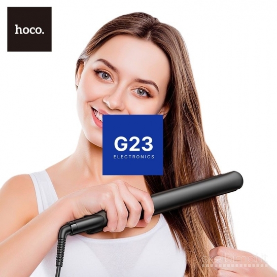 2287 Plaukų tiesinimo ir garbanojimo žnyplės Hoco HP40 juodos WWW.G23.LT