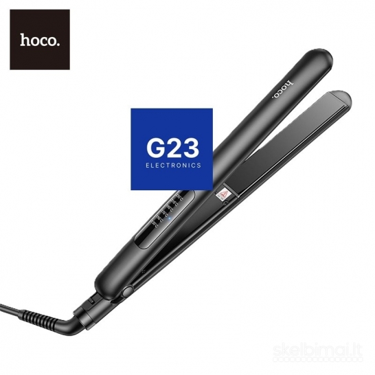 2287 Plaukų tiesinimo ir garbanojimo žnyplės Hoco HP40 juodos WWW.G23.LT
