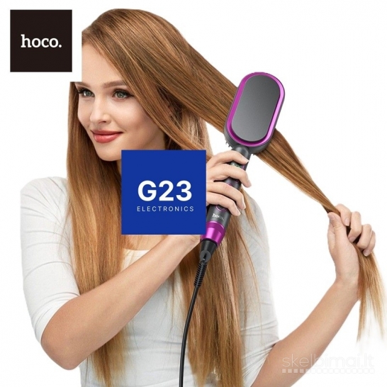 2290 Plaukų tiesinimo šepetys Hoco HP44 pilkas WWW.G23.LT