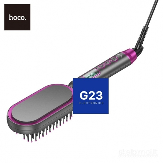 2290 Plaukų tiesinimo šepetys Hoco HP44 pilkas WWW.G23.LT