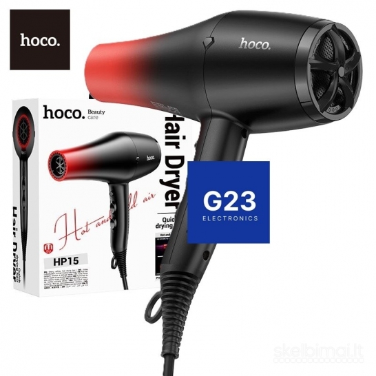 2293 Plaukų džiovintuvas Hoco HP15 2400 W raudonas juodas WWW.G23.LT