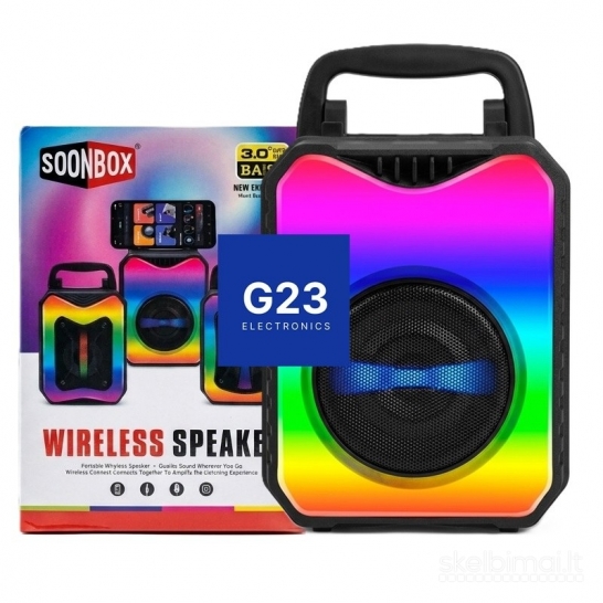 2294 Bluetooth garsiakalbis kolonėlė SoonBox 3.0 Bass WWW.G23.LT