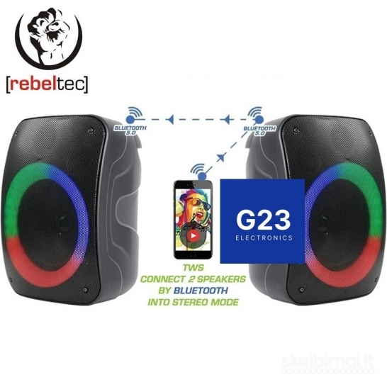 2296 Bluetooth garsiakalbis kolonėlė RebelTec Stage 300 WWW.G23.LT