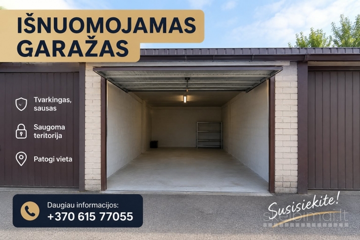 IŠNUOMOJAMAS GARAŽAS MAŽEIKIUOSE, LAISVĖS G.