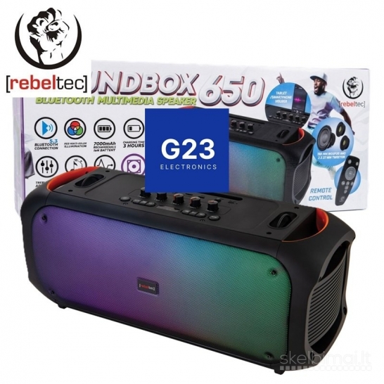 2298 Bluetooth garsiakalbis kolonėlė RebelTec SoundBOX 650 WWW.G23.LT