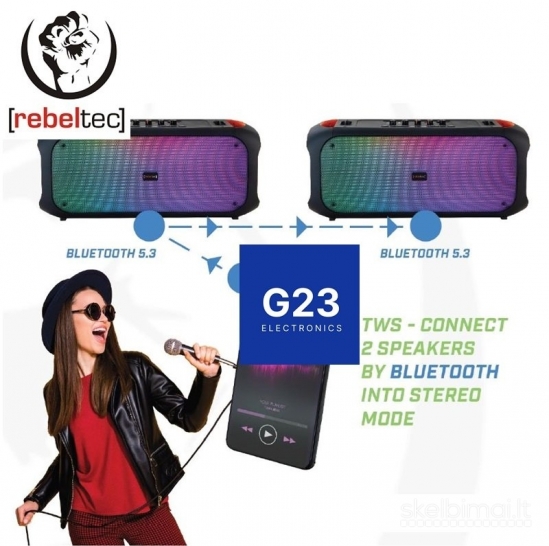 2298 Bluetooth garsiakalbis kolonėlė RebelTec SoundBOX 650 WWW.G23.LT