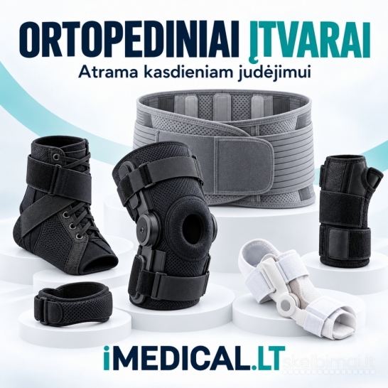 Ortopediniai įtvarai ir diržai – keliui, nugarai, riešui