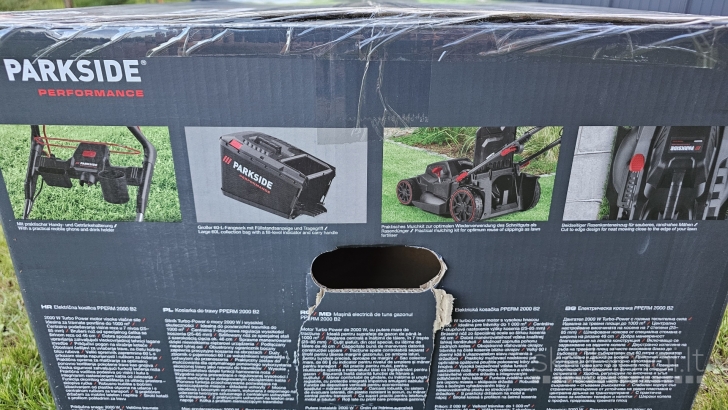 Nauja elektrinė vejapjovė Parkside Performance PPERM 2000 B2