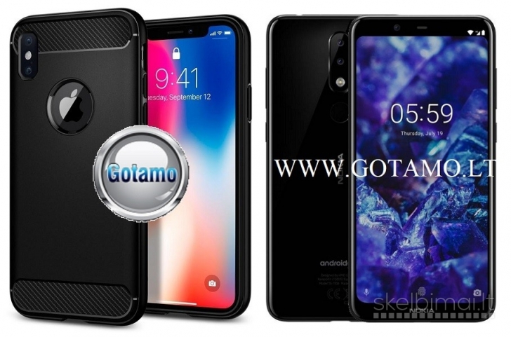 2418 Siege dėklas nugarėlė Nokia 5.1 Plus telefonui WWW.G23.LT