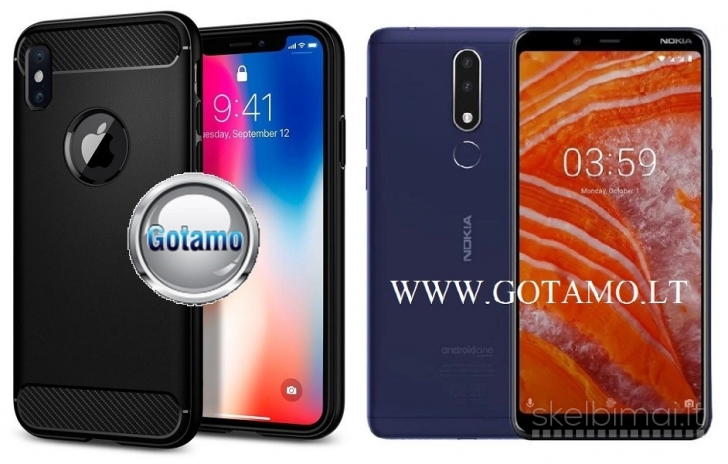 2419 Siege dėklas nugarėlė Nokia 3.1 Plus telefonui WWW.G23.LT