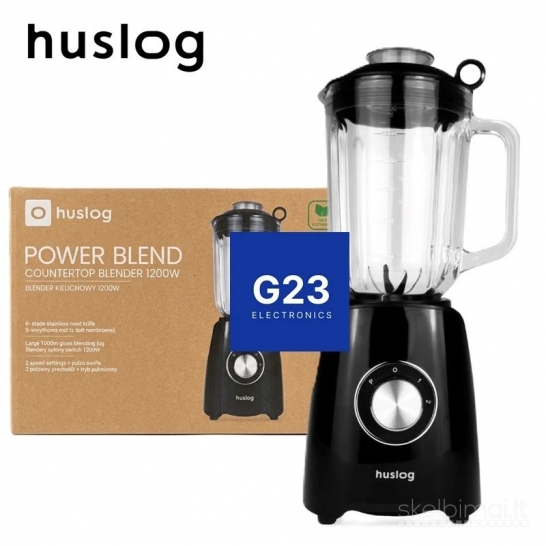2503 Trintuvas Huslog 1200 W su stikliniu ąsočiu 1,5 l WWW.G23.LT