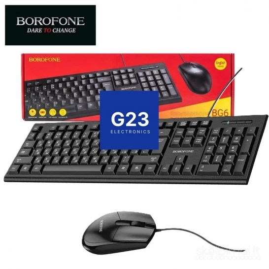 Laidinis klaviatūros ir pelės komplektas Borofone BG6 WWW.G23.LT