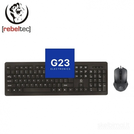 Laidinės klaviatūros ir pelės komplektas RebelTec Simplo WWW.G23.LT