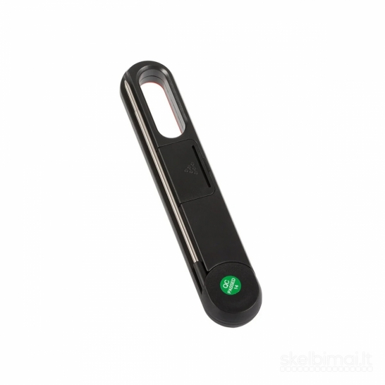 Sulankstomas skaitmeninis maisto termometras su LCD, juodas