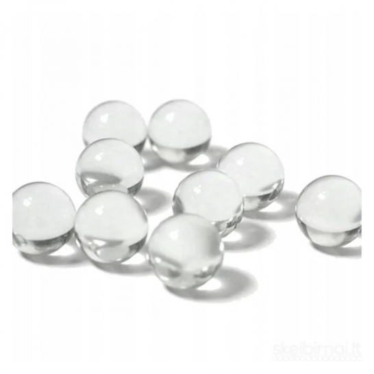 Stikliniai rutuliukai timpai, 11 mm, 50 vnt.