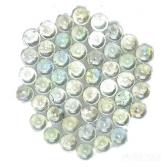 Stikliniai rutuliukai timpai, 11 mm, 50 vnt.