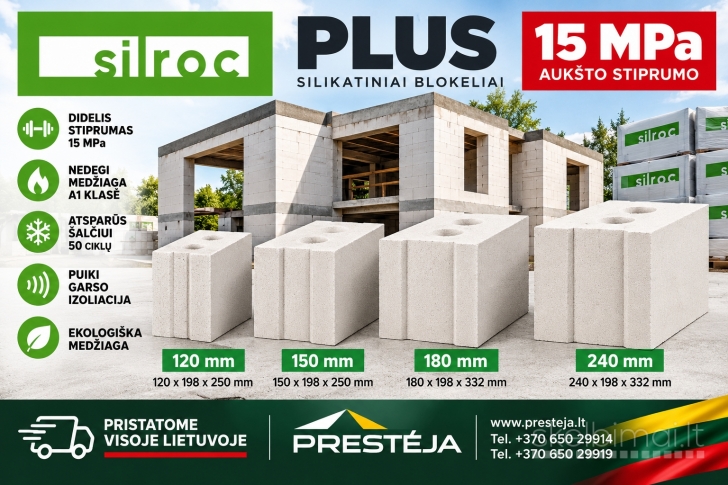 SILROC PLUS – tvirti silikatiniai blokeliai!