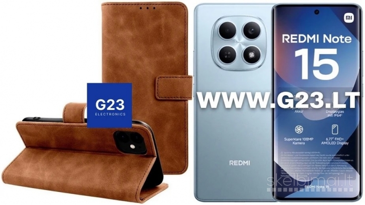 2515 Diary-S veliūrinis dėklas Redmi Note 15 4G, 5G, Poco M8 5G WWW.G23.LT