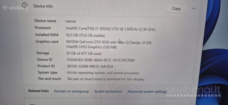 Asus zenbook UX533TFC