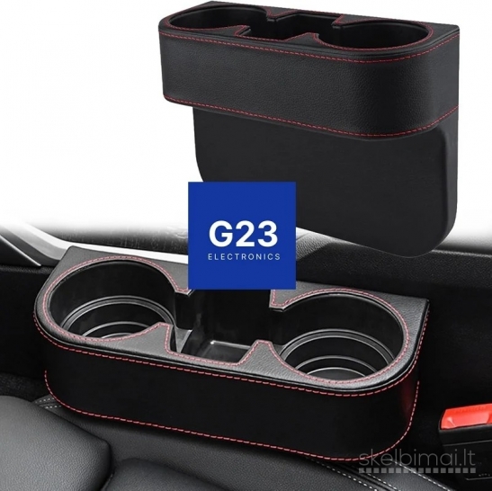 2529 Automobilinis dviejų puodelių ir telefono laikiklis WWW.G23.LT