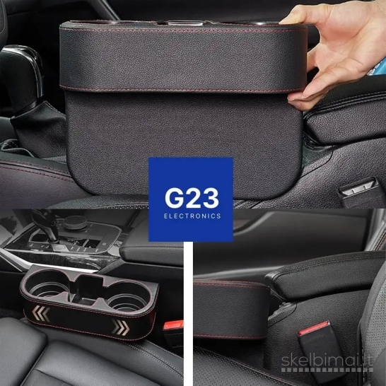 2529 Automobilinis dviejų puodelių ir telefono laikiklis WWW.G23.LT
