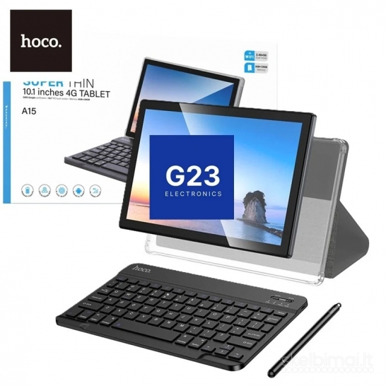 2534 Planšetė Hoco A15 10,1 su dėklu, klaviatūra ir stylus WWW.G23.LT